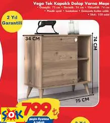 VEGA TEK KAPAKLI DOLAP VARNA MEŞE VEGA TEK KAPAKLI DOLAP VARNA MEŞE